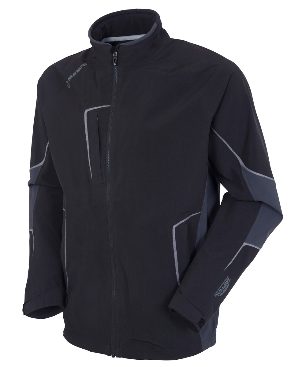 Sunice Men's Chad Zephal Z-Tech Waterproof Stretch Jacket -Black