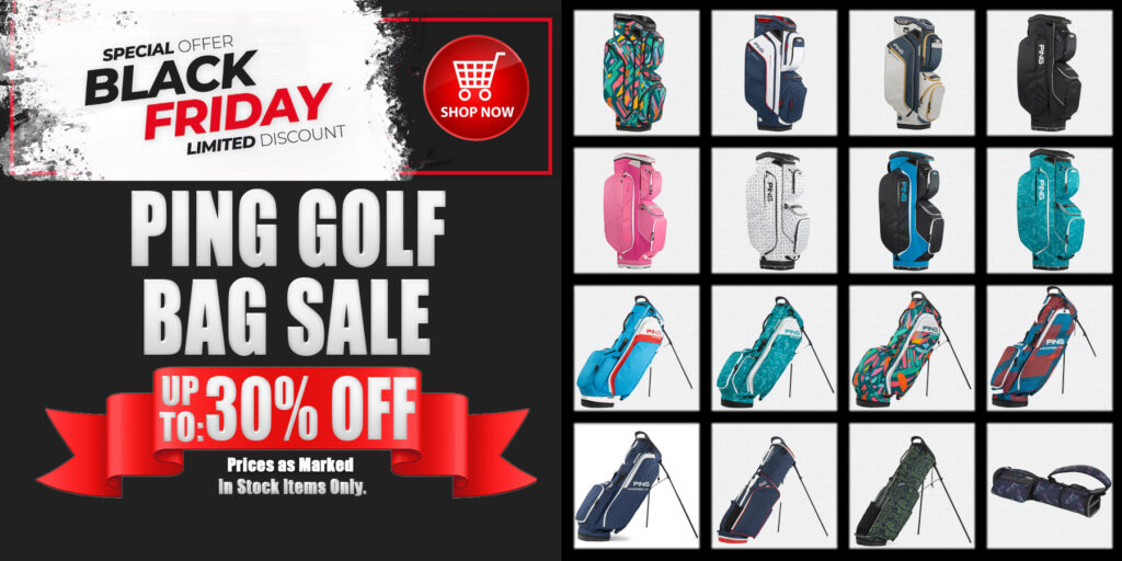 Image of 2025 Riverside Golf Black Friday Sale Banner on Ping Golf Clubs