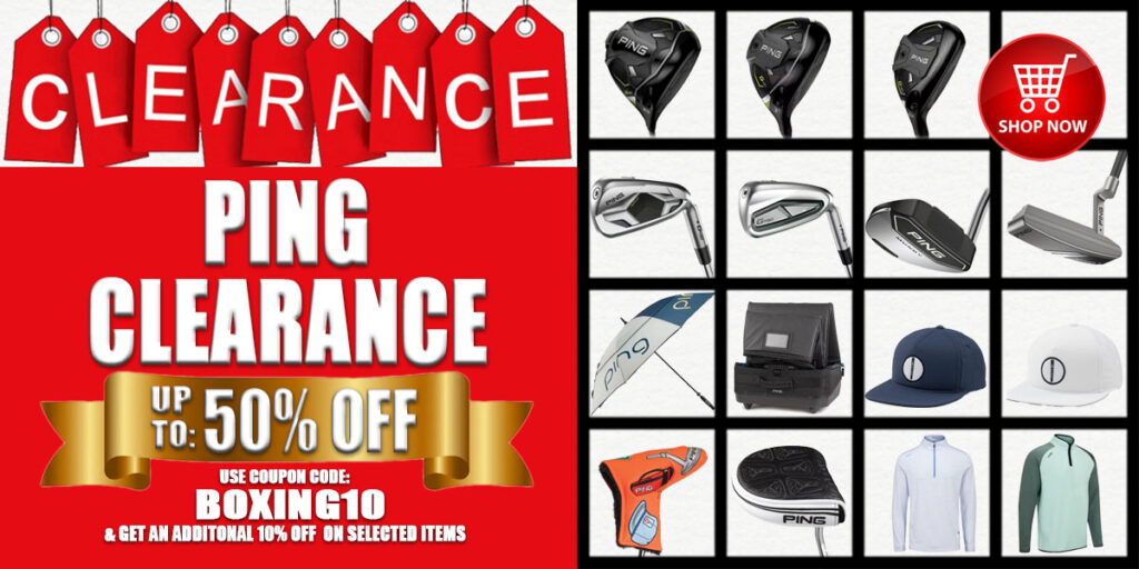 Image of Riverside Golf Centers Ping Golf Club Sale Banner