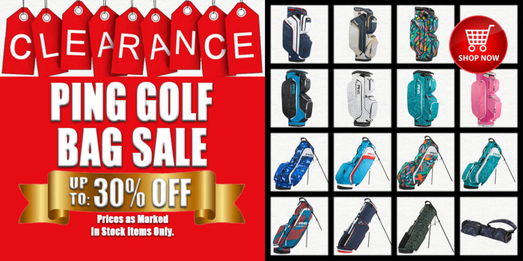 Image of Ping Golf Bag Sale Banner