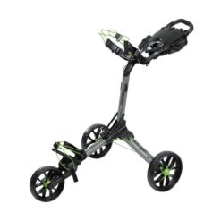BagBoy Nitron Auto Open Push Cart | Battleship Gray / Lime
