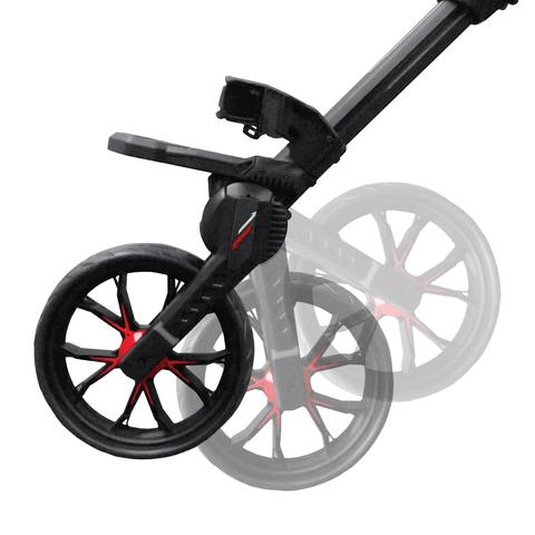 BagBoy Nitron Auto Open Push Cart Black Red Riverside Golf