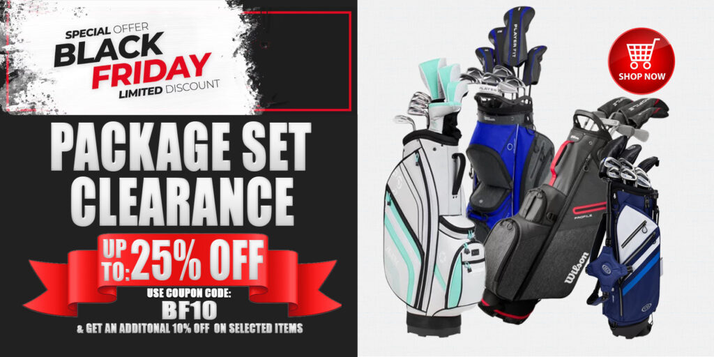 Image of Riverside Golf Centers Black Friday Sale Banner for Golf Package Sets