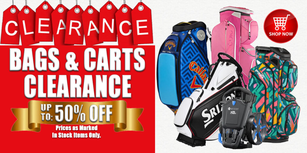 Image of Riverside Golf Centers Carts & Bags Sale Banner