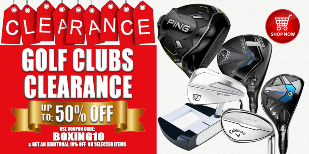 Image of Riverside Golf Centers Golf Clubs Sale Banner