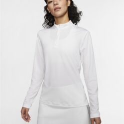 Nike Women's Dri-FIT UV Victory 1/2-Zip Golf Top | White