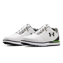Under Armour Men's Showdown SL Spikeless Golf Shoes | White / Black - Sizes 7.5 & 9 (Web Only)