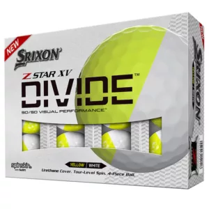 Srixon Z-Star XV Divide Golf Balls White & Yellow