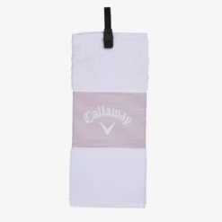 Callaway Trifold Towel | Mauve/White