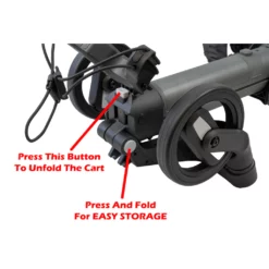 Image of Axglo E5 Follow Electric Golf Push Cart Grey Front