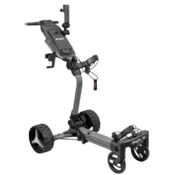 Image of Axglo E5 Follow Electric Golf Push Cart Grey Front Side