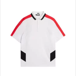 J.Lindeberg Men's Stig Regular Golf Polo | Sample Sale - White - Size Medium (web only)