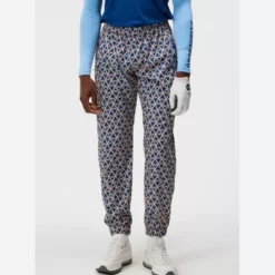 J.Lindeberg Men's Petrus Print Pant | Sample Sale - Estate Blue Diamond - Size Medium (web only)