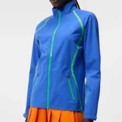 J.Lindeberg Coral Rain Jacket | Sample Sale - Dazzling Blue - Size Small (web only)