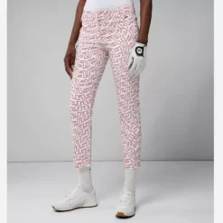 J.Lindeberg Pia Print Pant | Sample Sale - Bridge Swirl White - Size 27 (web only)