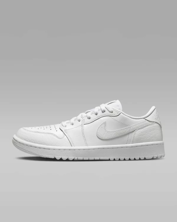 Nike Air Jordan 1 Low Golf Shoes White Left Shoe