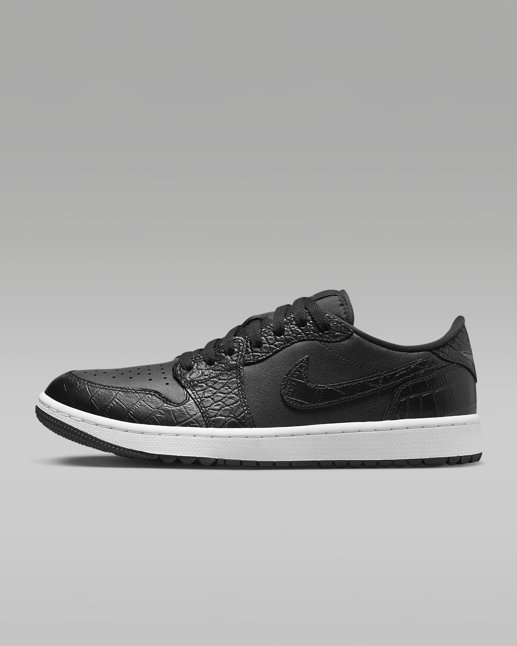 Nike Air Jordan 1 Low Golf Shoes | Black / Iron Grey / White (Web