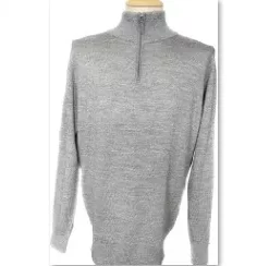Mizuno Merino Wool 1/4 Zip Sweater - Light Grey (web only)