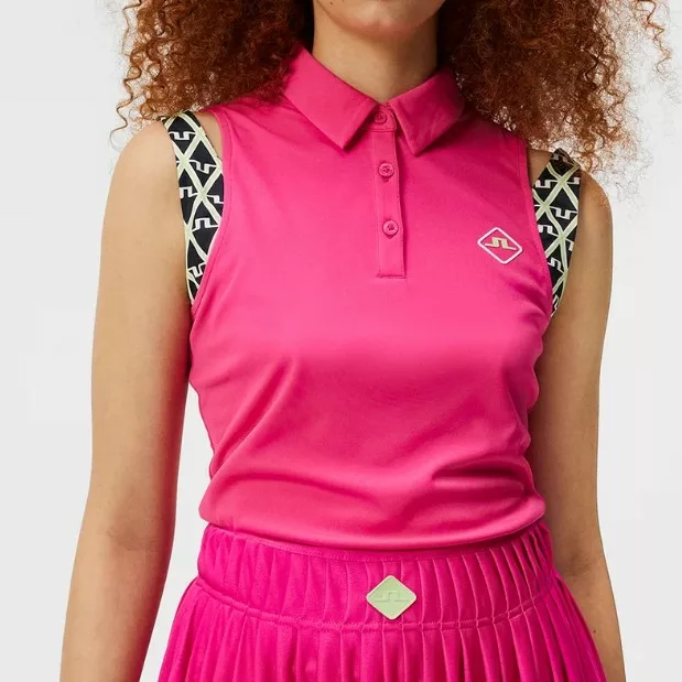 J.Lindeberg Women's Golf Malaika Sleeveless Top | Fuchsia Purple