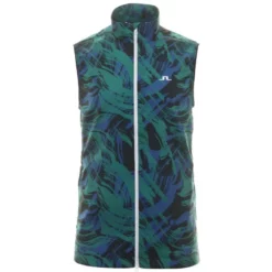 J.Lindeberg Men's Ash Light Print Packable Vest | Sample Sale - Death Valley Multi Colour - Size Medium (Web Only)