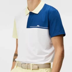 J.Lindeberg Golf Cliff Regular Print Polo Shirt | White