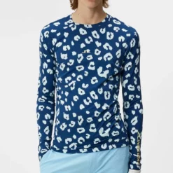 J.Lindeberg Golf Thor Long Sleeve Print | Savanna Estate Blue