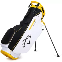 Callaway Fairway Plus Double Strap Stand Bag Black White Golden Rod 2023