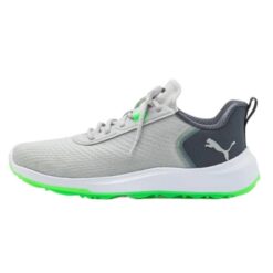 Puma Men's Fusion Crush Sport Spikeless Golf Shoes | Ash Grey / Fluro Green - Sizes 7, 7.5, 10.5, 11 & 12 (Web Only)