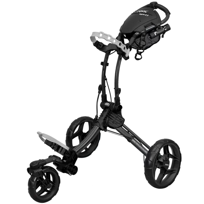 Rovic RV1S 2.0 Golf Push Cart by Clicgear | Black - Riverside Golf