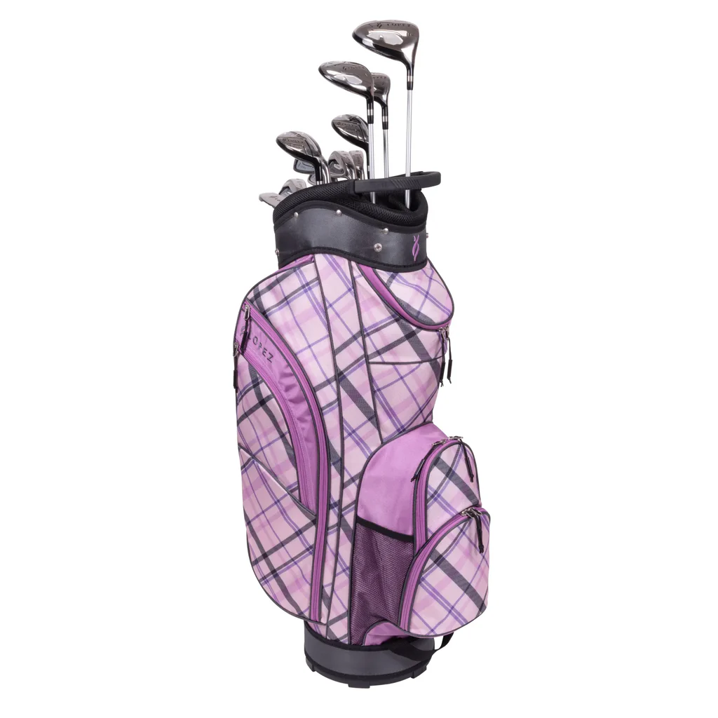 Nancy Lopez Women's Erinn 18Pc Package Set -Purple Plaid | RIGHT
