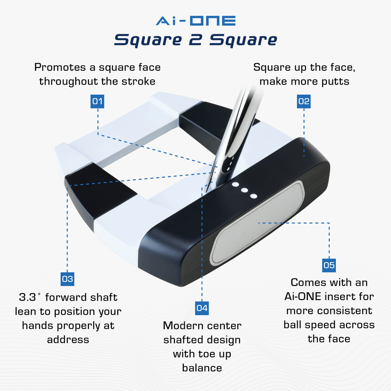 Odyssey Ai-One Square 2 Square #7 Putter - Riverside Golf