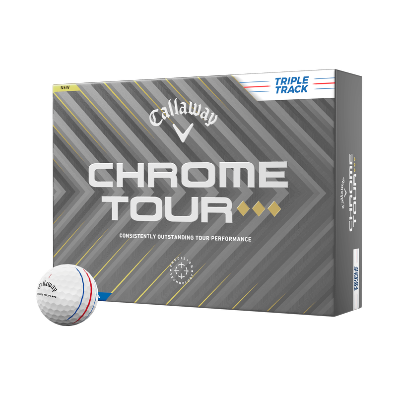 Callaway Chrome Tour Triple Diamond Triple Track Golf Balls | White – Dozen Pack – Prior Generation (2025)