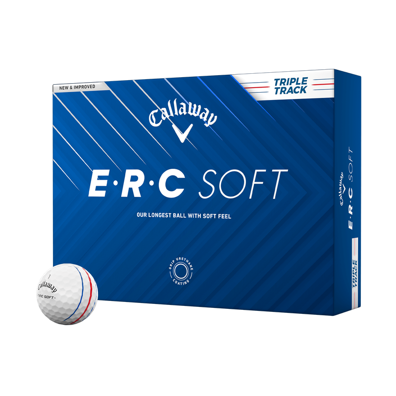 Callaway E.R.C. Soft ゴルフボール 6ダース Callaway ERC Soft Triple Track Golf Balls | White - Dozen Pack