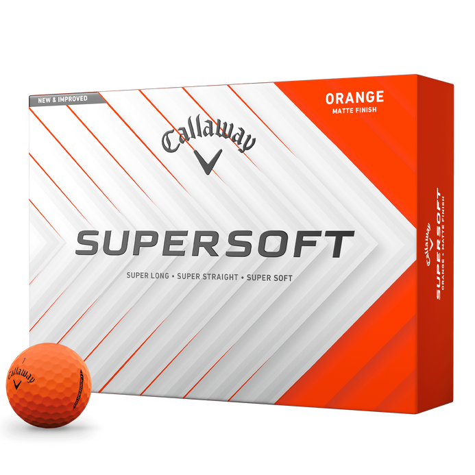 Callaway Supersoft ゴルフボール 4パック Callaway Supersoft Golf Balls | Matte Orange - Dozen Pack