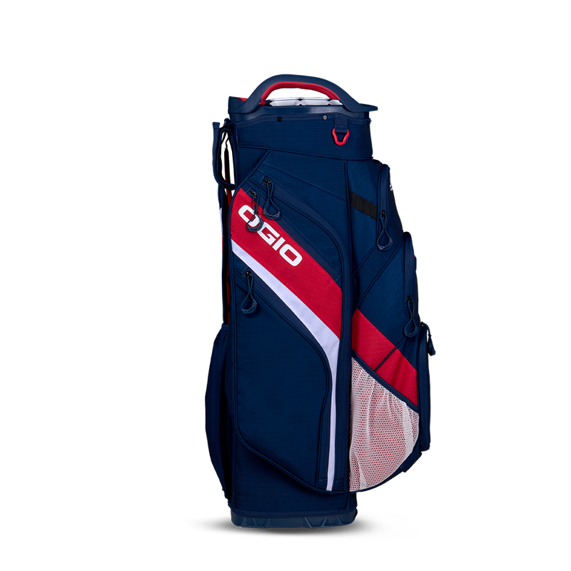 Ogio Woode Cart Bag | Red / White / Blue (2025) - Riverside Golf