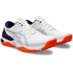 Image of Asics Gel Kayano Ace 2 Golf Shoes White and Shocking Orange