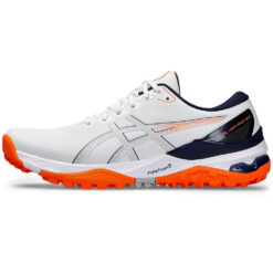 Image of Asics Gel Kayano Ace 2 Golf Shoes White and Shocking Orange Left