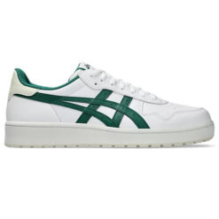 Image of Men's Asics Japan S Golf Shoes White & Jasper Green Right Shoe