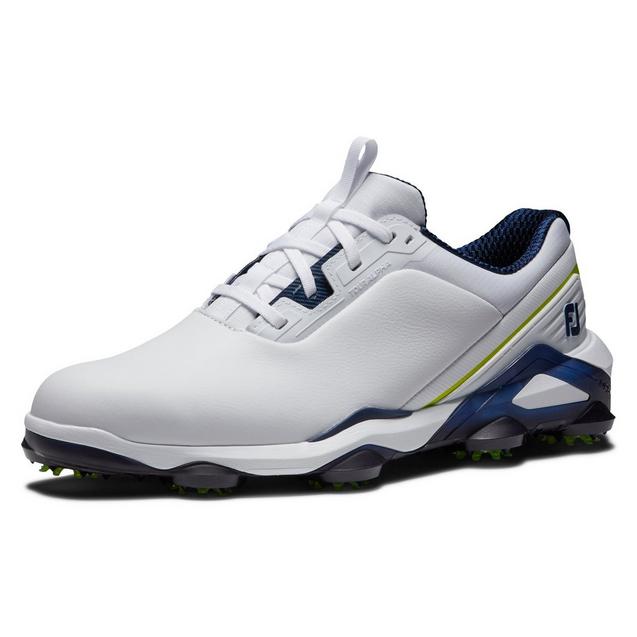 専用FootJoy TOUR ALPHA ゴルフシューズ 9 (27 Wide) FootJoy Men's Tour Alpha | White / Navy / Lime - Wide Width