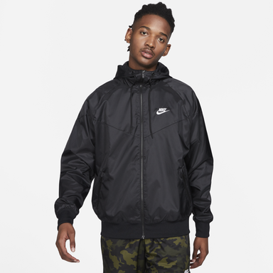 Nike Woven Windrunner Lined Hooded Jacket | Black - Riverside Golf