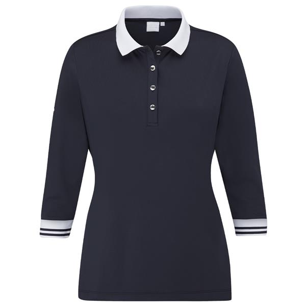 Ping Bridget Ladies 3/4 Sleeve Polo Shirt | Navy / White