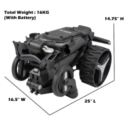 Image of Axglo E5 Electric Golf Push Cart Folded Dimensions