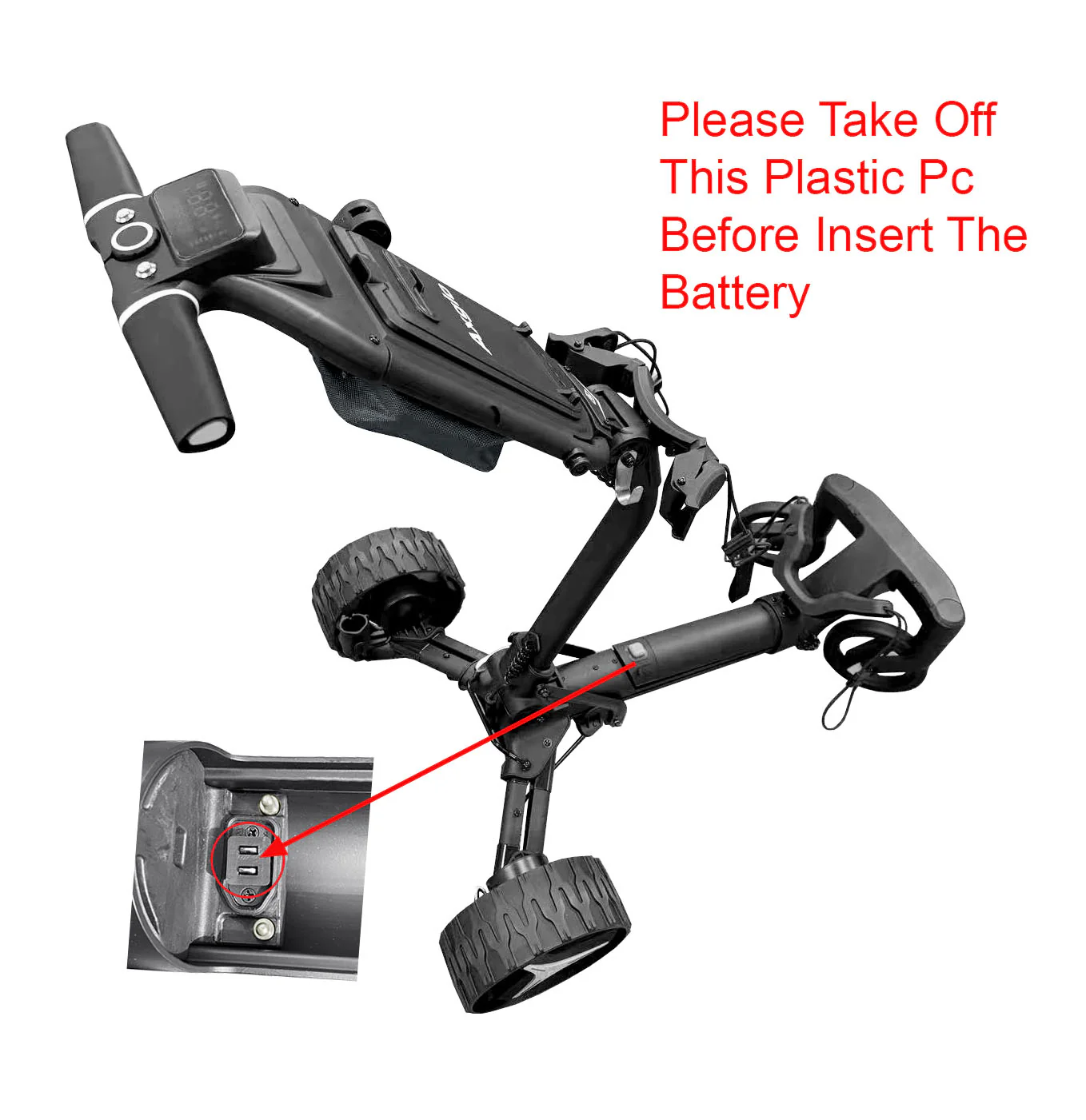 Axglo E5 Electric Golf Push Cart | Black - Standard 36 Hole - 10050mAh Battery - Free Storage Bag - Image 8