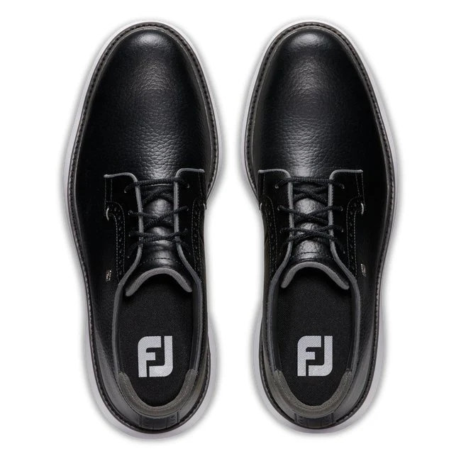 FootJoy Men's Traditions Blucher | Black / White - Wide Width