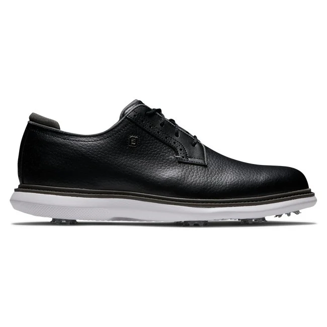 FootJoy Men's Traditions Blucher | Black / White - Wide Width