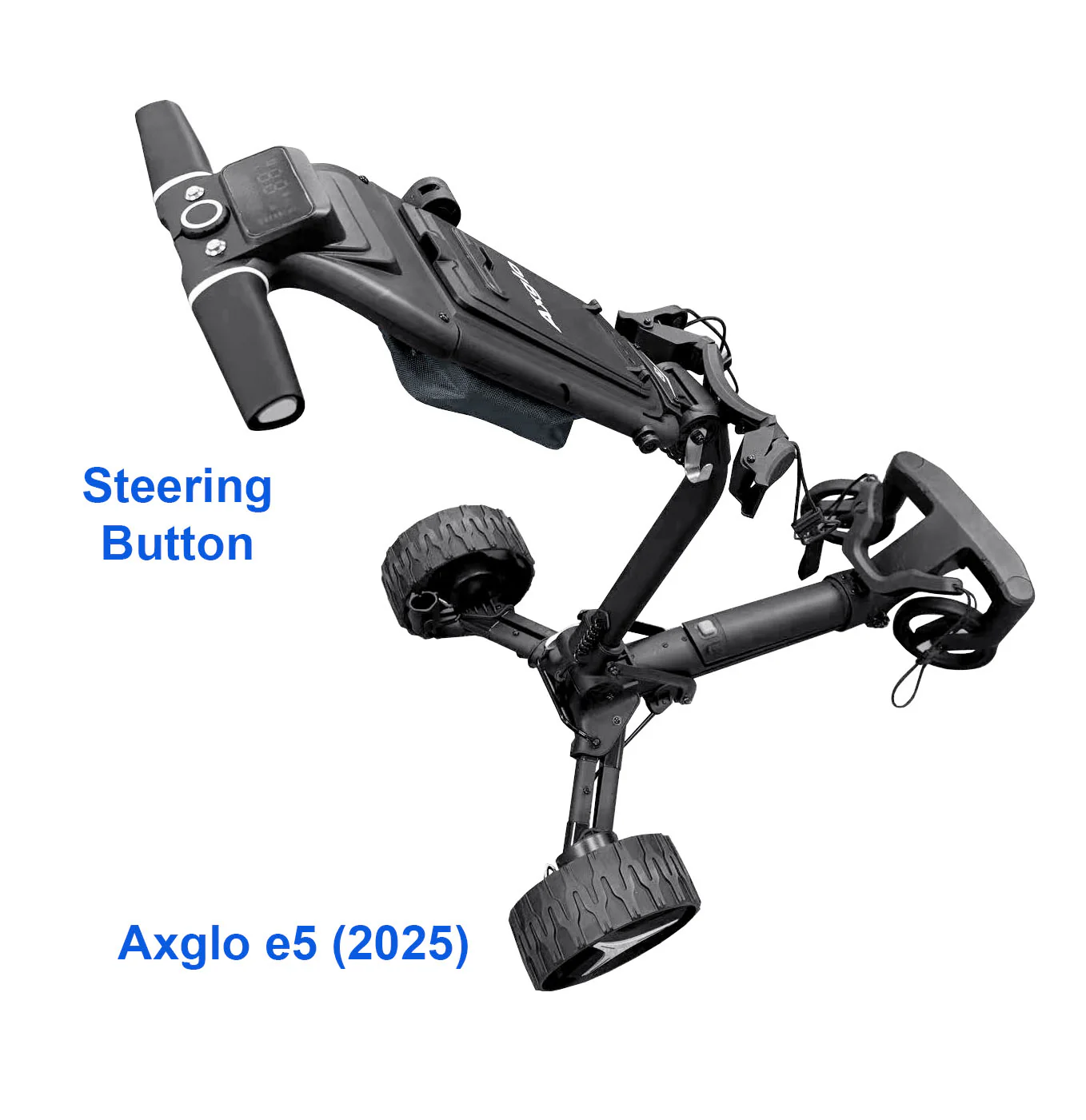 Image of 2025 Axglo Electric Push Cart Steering Button on Cart Handle