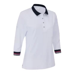 Image of White and Navy Ping Bridget Ladies Polo Shirt