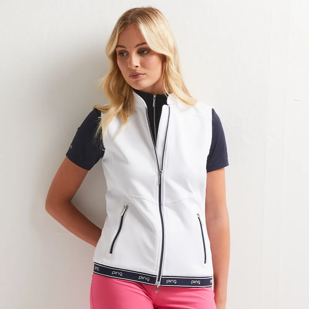 Ping Immy Ladies Fleece Vest | White - Riverside Golf - Golf Clubs