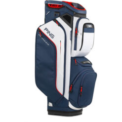 Image of 2025 Ping Pioneer Cart Bag Navy, White & Red