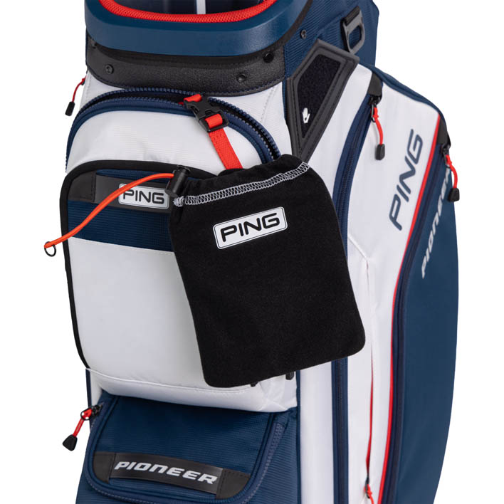 Ping Pioneer Cart Bag | Navy / White / Red - Riverside Golf